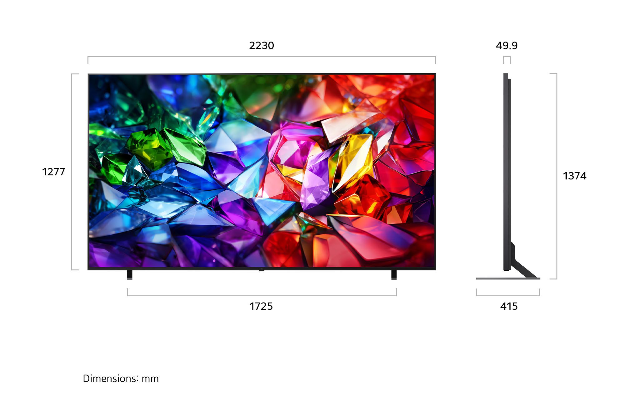 �������� ���� 100 ���� LG 100MRGB95B6 AI TV SMART 4K