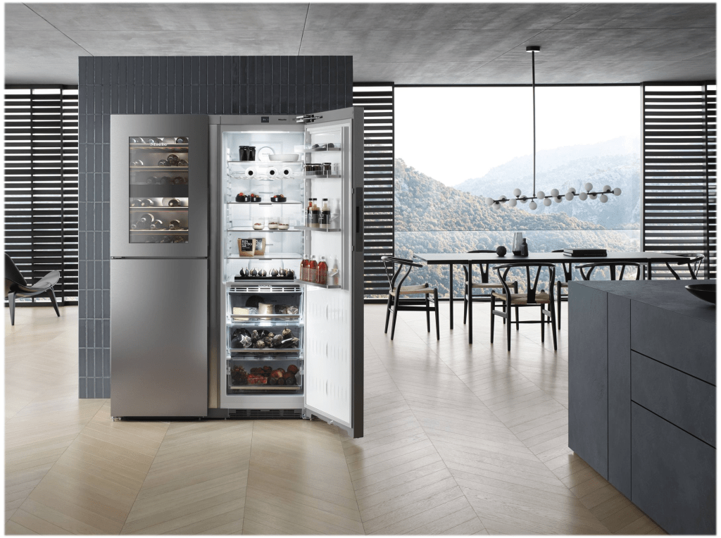 מקרר 120 ס"מ תא Perfect fresh יצרן קרח מבית MIELE KFNS 28463 + KS 28423 מקרר 120 ס"מ תא Perfect fresh יצרן קרח מבית MIELE KFNS 28463 + KS 28423