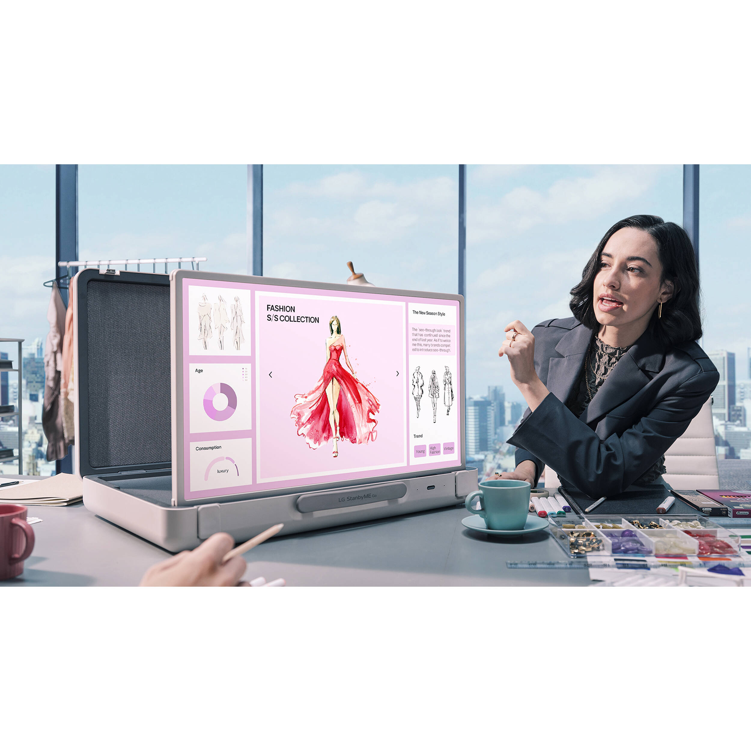 ��� ��� ��� ���� 27 ���� ����� ������ ����� LG 27LX5QKNA FHD Touch Smart STAND BY ME GO * ���� ����� ������ STANBYME 7PL*