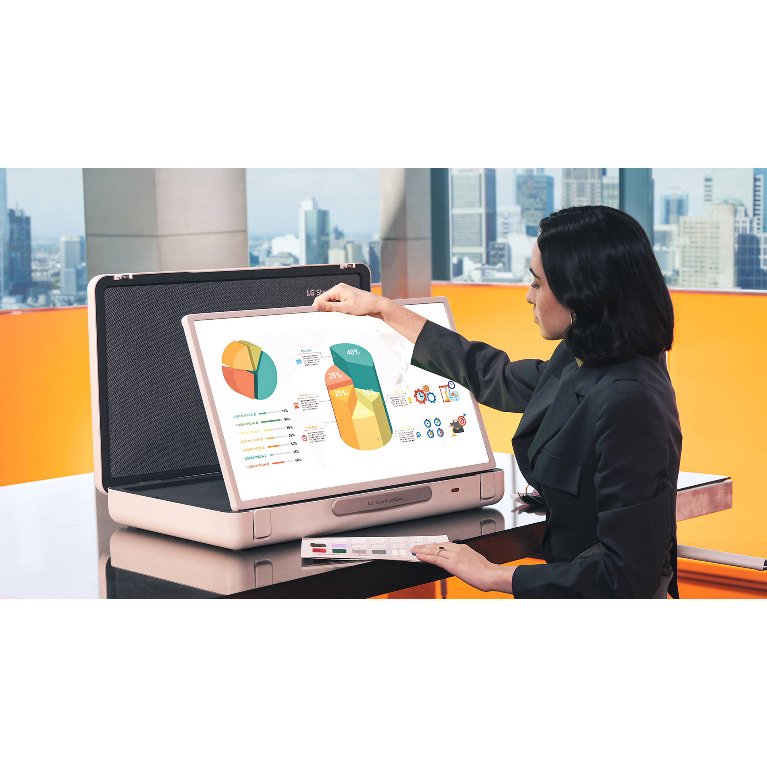 ��� ��� ��� ���� 27 ���� ����� ������ ����� LG 27LX5QKNA FHD Touch Smart STAND BY ME GO * ���� ����� ������ STANBYME 7PL*