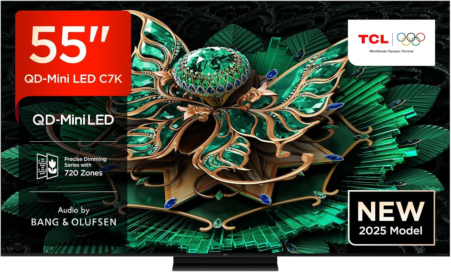 �������� 55 ���� TCL 55C7K QLED Mini LED 144Hz 4K SMART Android AI TV