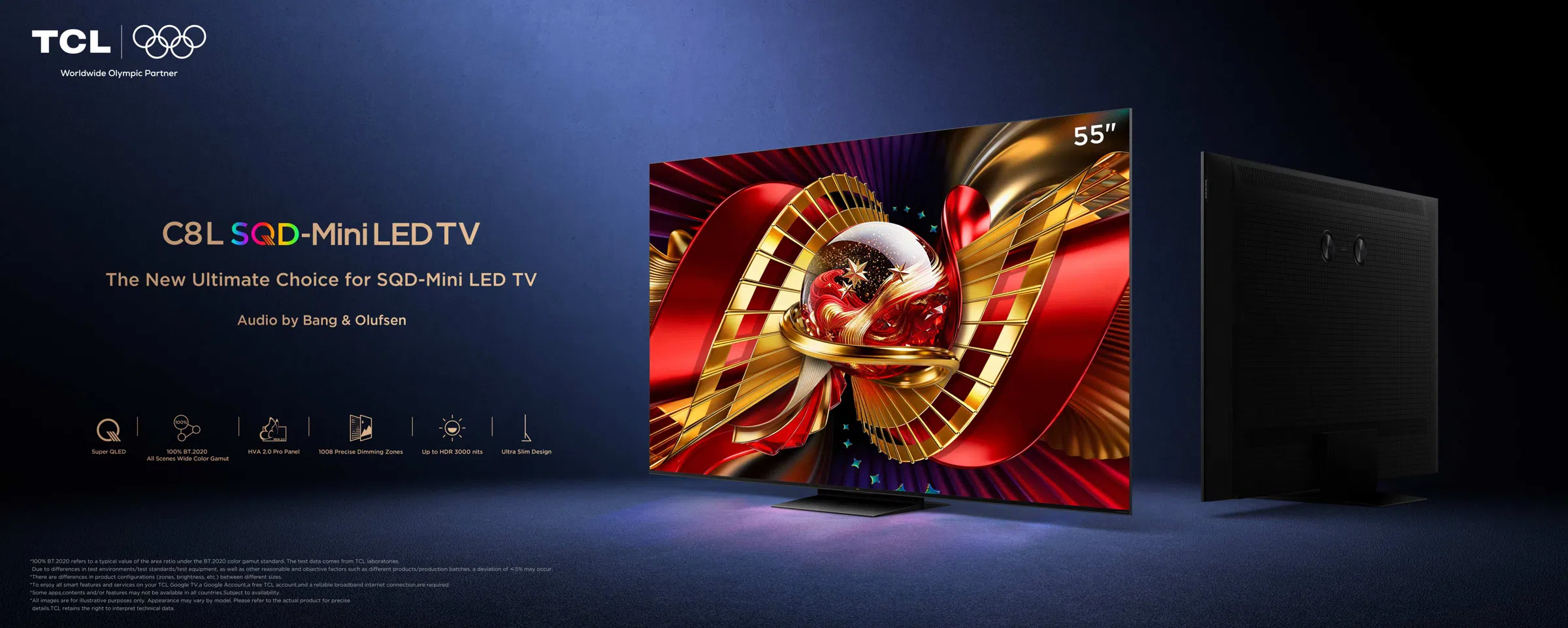 �������� 55 ���� TCL 55C8L 144Hz SQD-Mini LED TV 4K SMART