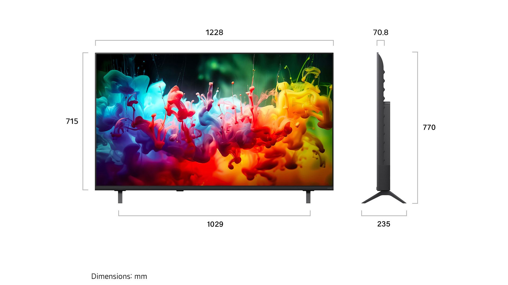 �������� ���� 55 ���� LG 55QNED70B6T MiniLED AI TV SMART 4K *����� ����*