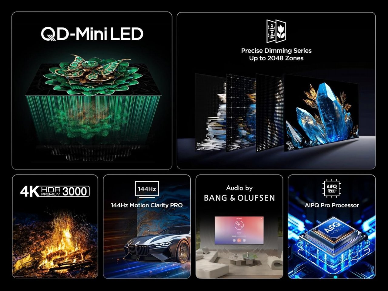 �������� 65 ���� TCL 65C7K QLED Mini LED 144Hz 4K SMART Android AI TV