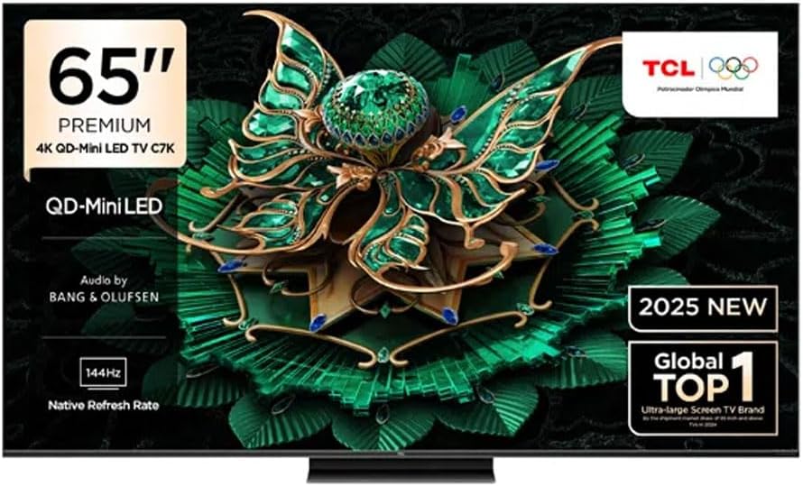 �������� 65 ���� TCL 65C7K QLED Mini LED 144Hz 4K SMART Android AI TV