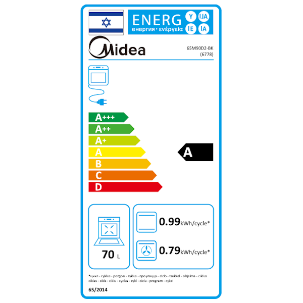 ���� ���� ������� ����� ���� Midea 65M90D2-BK