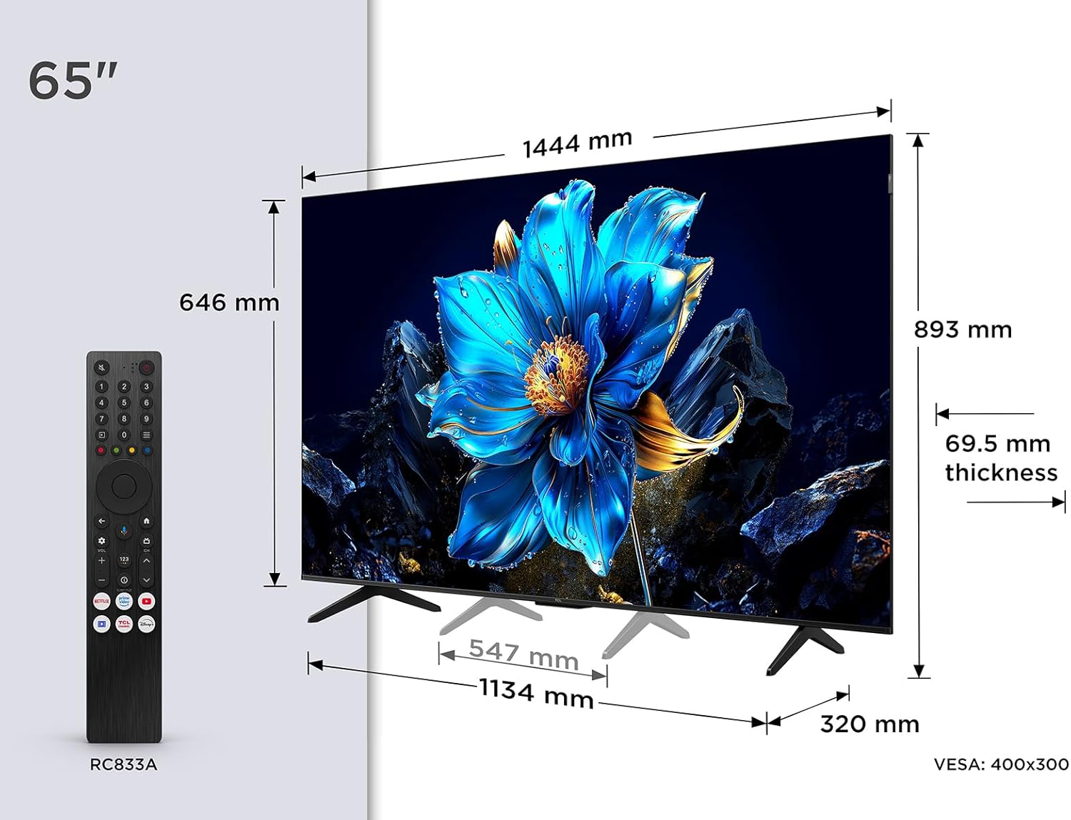 �������� 65 ���� TCL 65P7K QLED 4K SMART Android