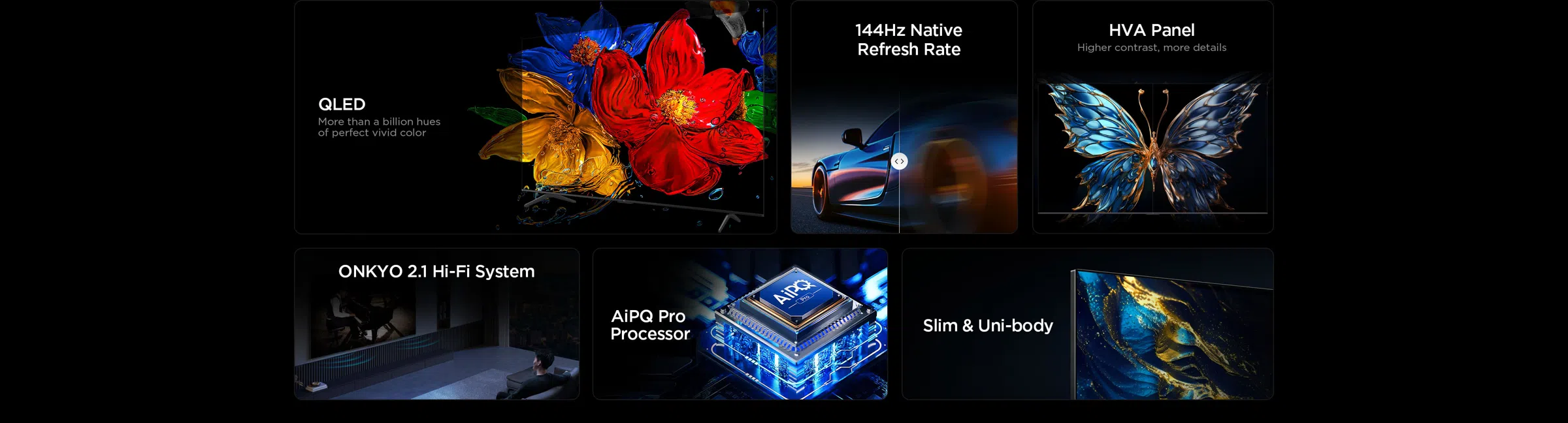 �������� 65 ���� TCL 65P8K QLED 4K SMART Android AI TV