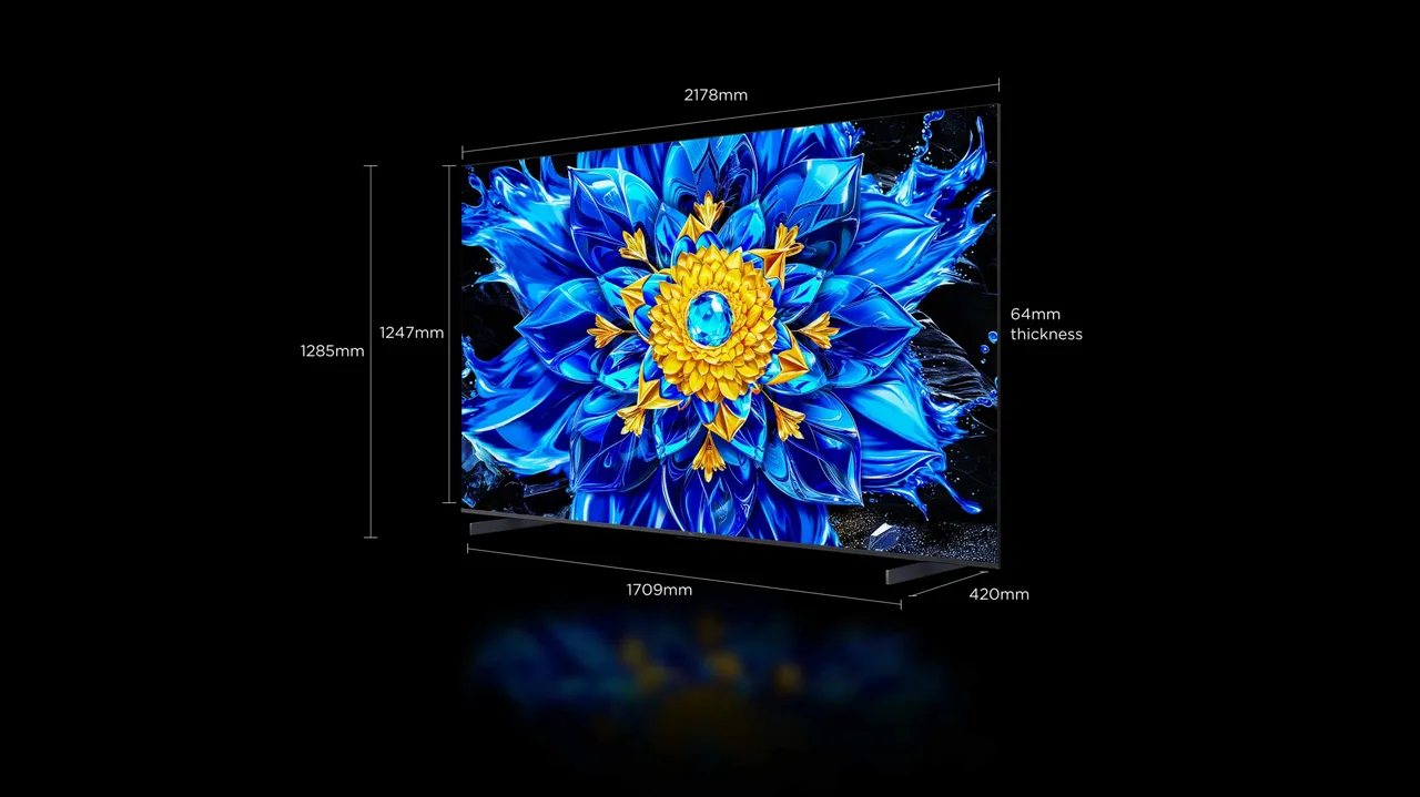 �������� 98 ���� TCL 98P8L 144Hz QD-Mini AI Android TV 4K SMART