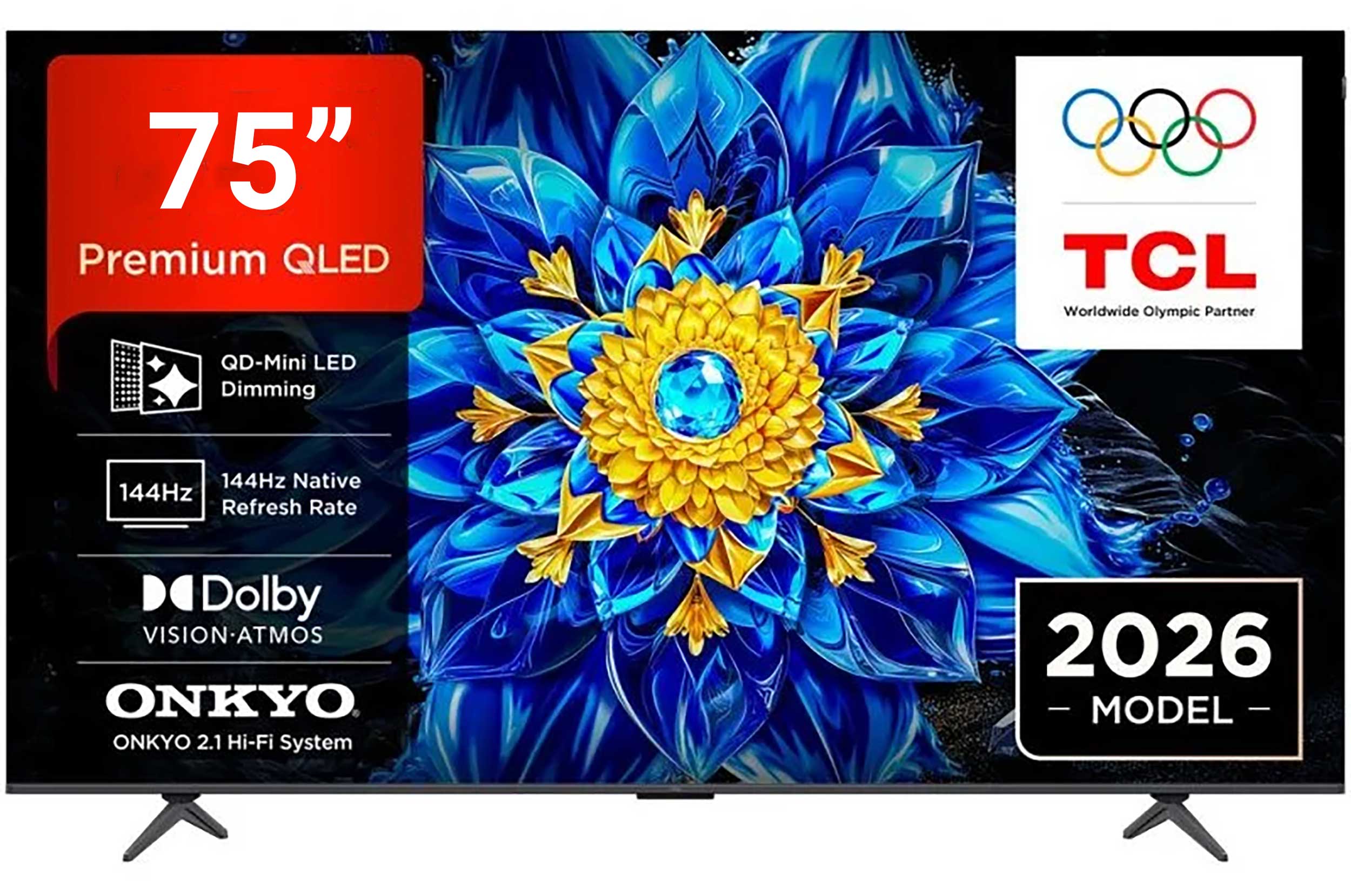 טלוויזיה 75 אינץ TCL 75P8L 144Hz QD-Mini AI Android TV 4K SMART טלוויזיה 75 אינץ TCL 75P8L 144Hz QD-Mini AI Android TV 4K SMART