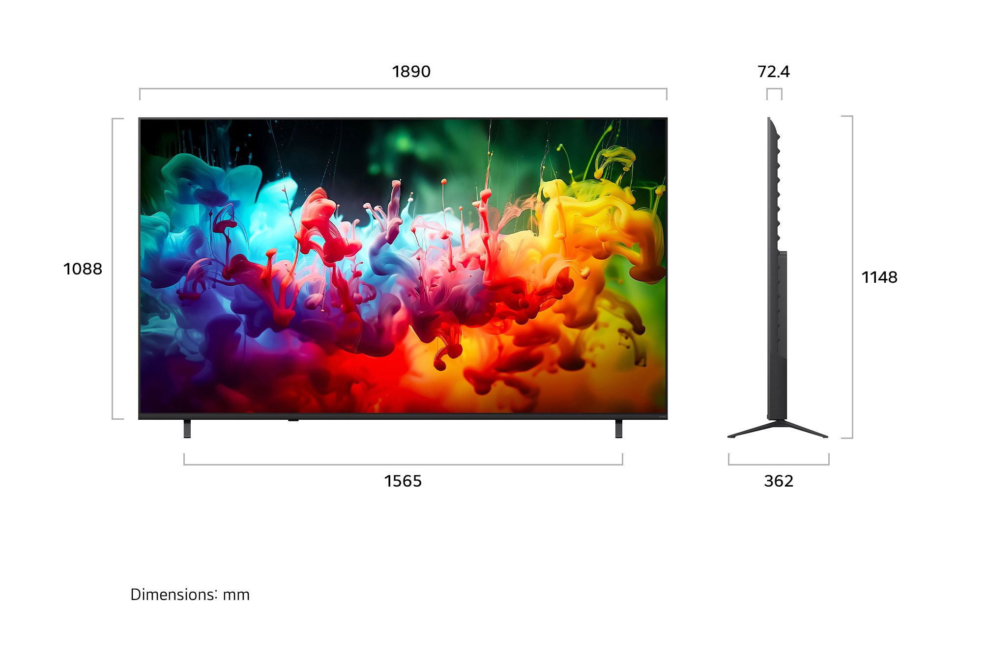 �������� ���� 85 ���� LG 85QNED70B6T MiniLED AI TV SMART 4K *����� ����*