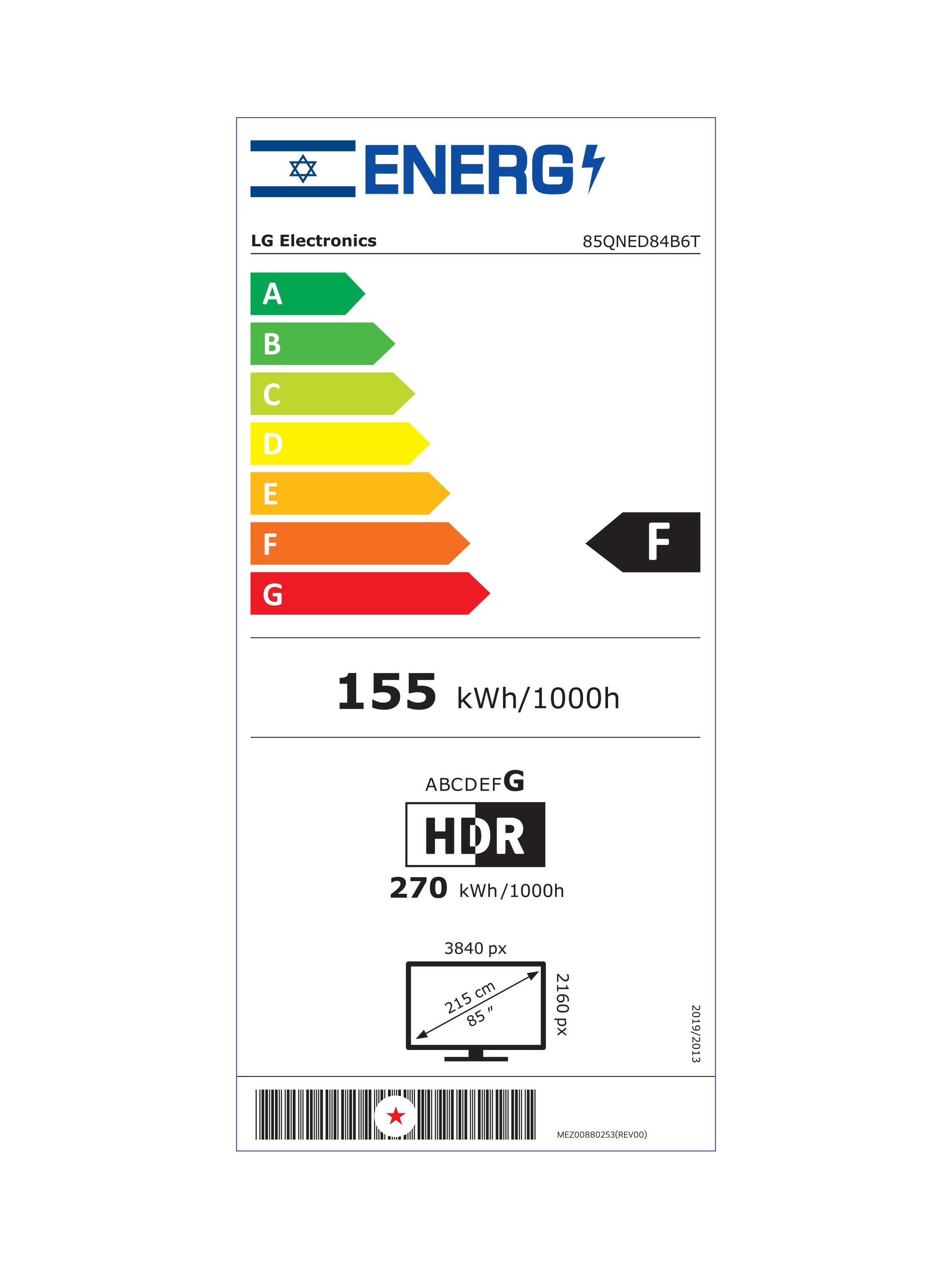 �������� ���� 85 ���� LG 85QNED84B6T MiniLED AI TV SMART 4K *����� ����*
