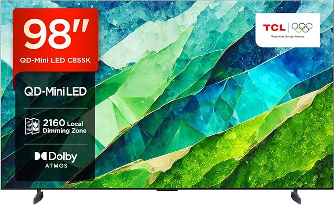 טלוויזיה 98 אינץ TCL 98C855 QLED MiniLED Google TV טלוויזיה 98 אינץ TCL 98C855 QLED MiniLED Google TV