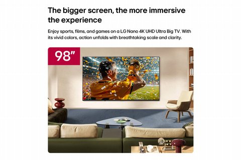 �������� ���� 98 ���� LG 98NU850B6LBNANO UHD AI 4K *����� ����*