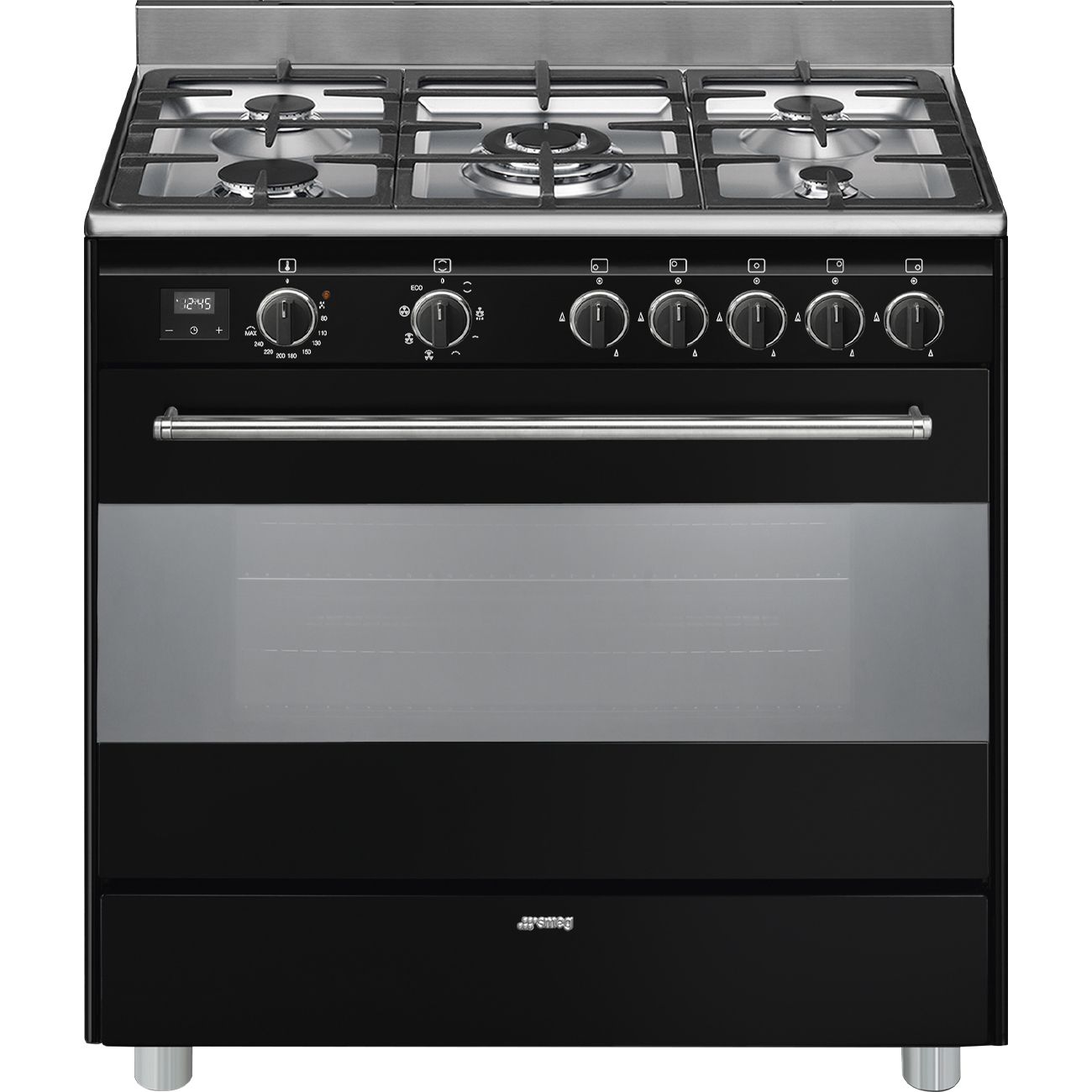 תנור משולב כיריים גז 90 ס"מ גימור שחור SMEG BG91 תנור משולב כיריים גז 90 ס"מ גימור שחור SMEG BG91