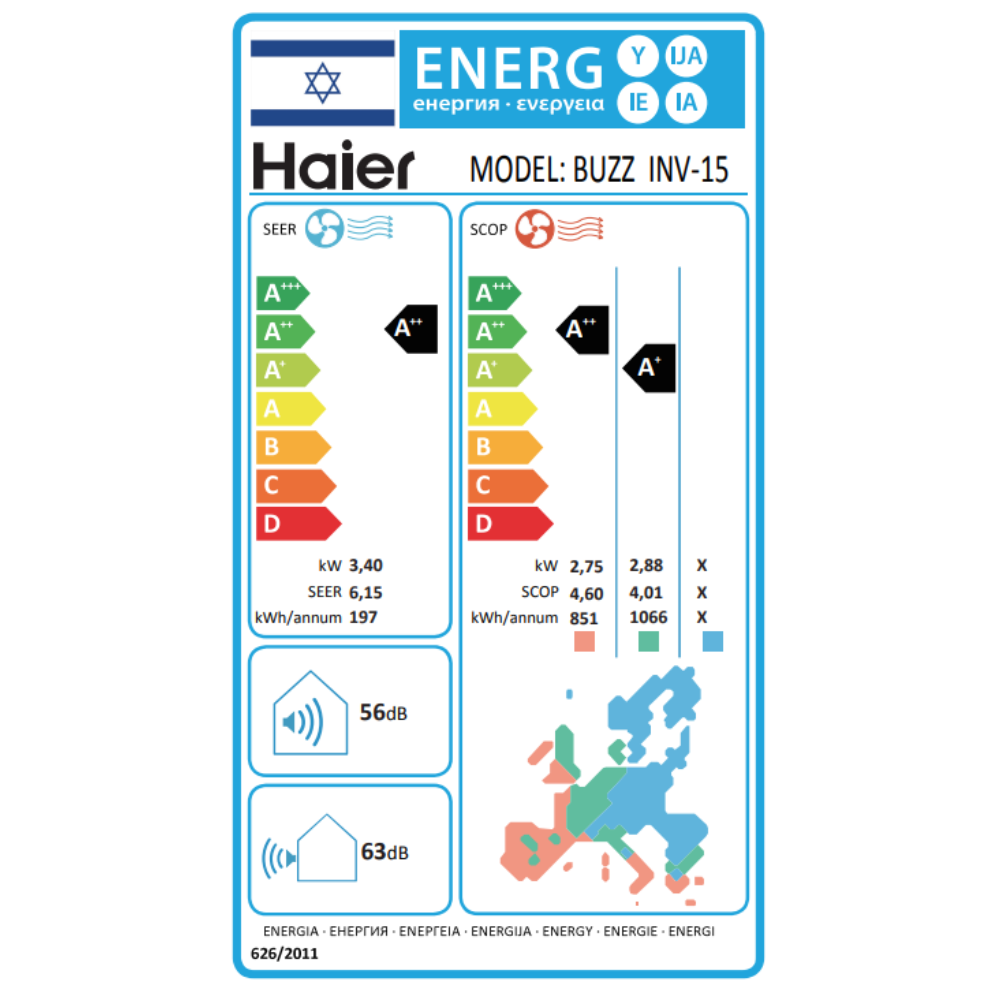 ���� ���� ����� �������� 1 �"� Haier Buzz Inverter 11