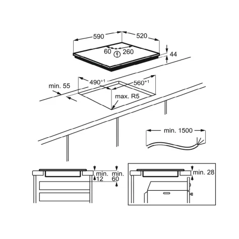 ������ ��������� �������� ��� 60 �"� ���������� Electrolux EIV64440CW MultiZone *����� ������*