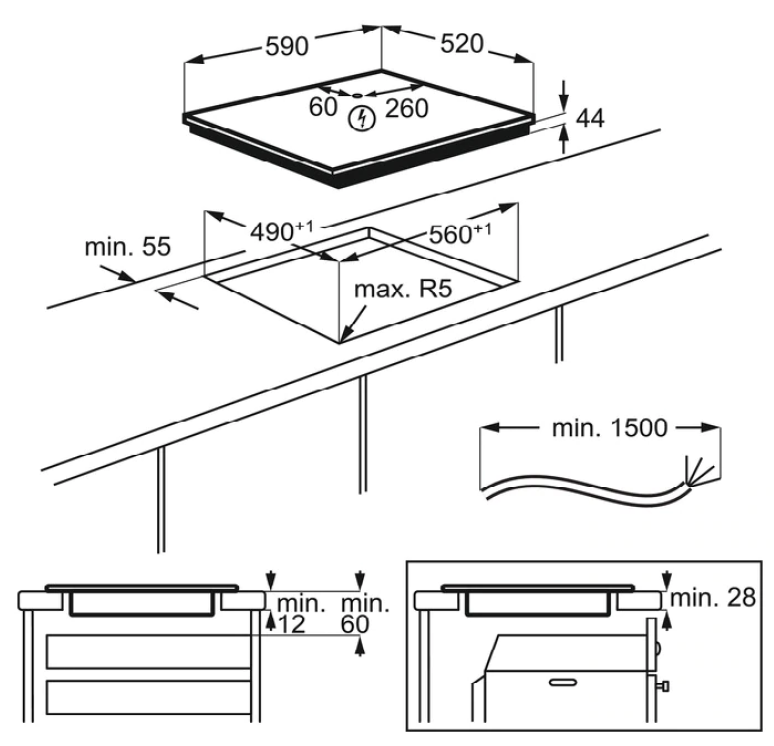 ������ ��������� 60 �"� ���������� Electrolux EIV644