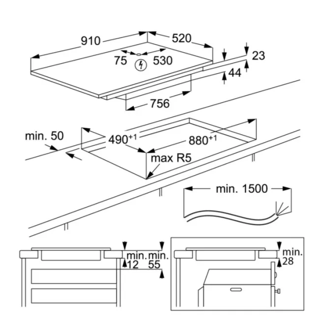 ������ ��������� �������� 90 �"� ���������� Electrolux EIV94550 MultiZone *����� ������*