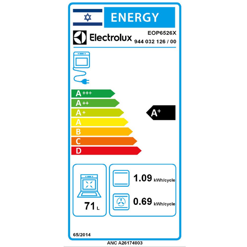 ���� ���� 71 ���� �������� ���������� ������� Electrolux EOP6526X Borderless Design *����� ������*