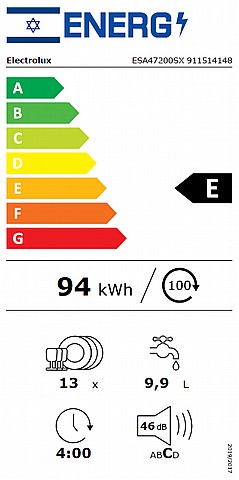 ���� ���� 60 �"� ������� ���������� ELECTROLUX ESA47200SX