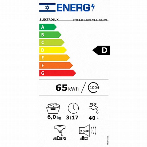 ����� ����� ��� ����� 6 �"� 1000 ��"� ���������� ELECTROLUX EW6T3603AM