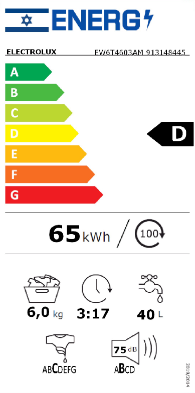 ����� ����� ��� ����� 6 �"� 1000 ��"� ���������� ELECTROLUX EW6T4603AM