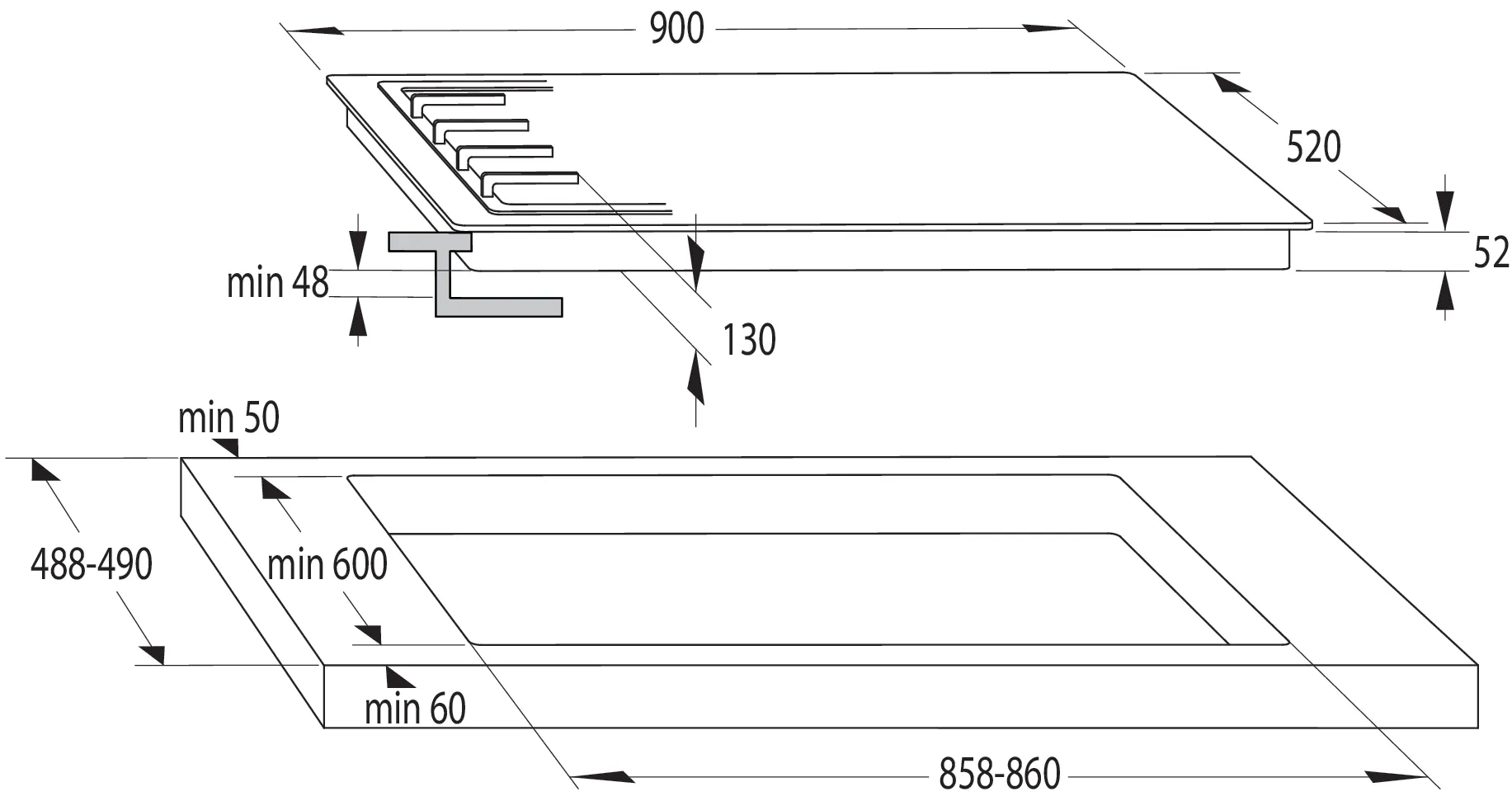 ������ �� ������� ������ ������ ����� 90 �"� Gorenje GCW951B *����� ����*