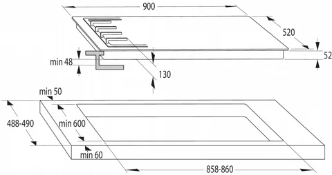 ������ �� ������� ������ ������ ����� 90 �"� Gorenje GCW951B *����� ����*