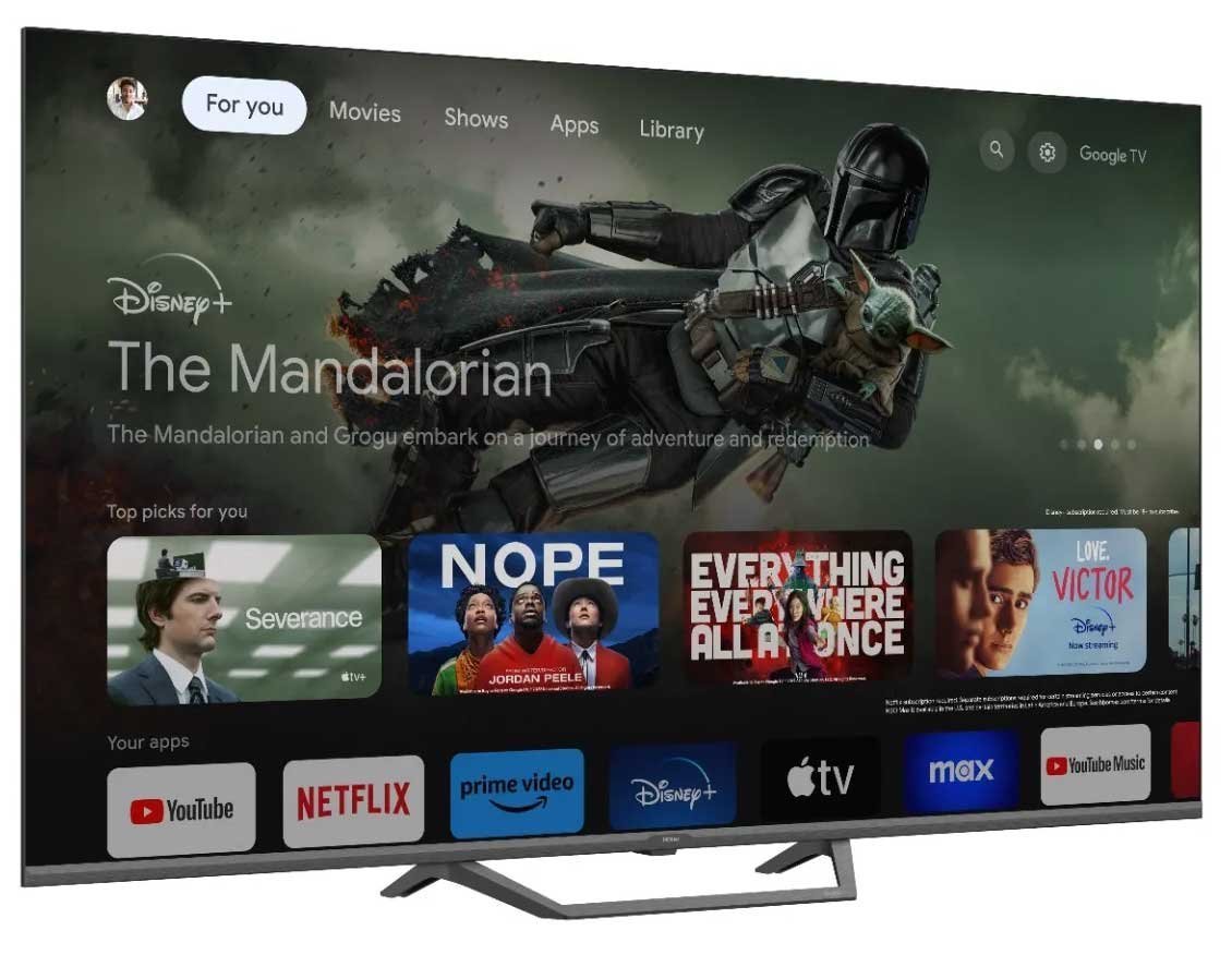 �������� ����� 75 ���� HAIER QLED H75S80FUX 4K Google TV