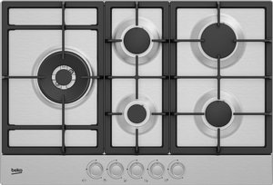 כיריים גז 5 אזורי בישול 75 ס"מ בקו Beko HIAL752205SX כיריים גז 5 אזורי בישול 75 ס"מ בקו Beko HIAL752205SX