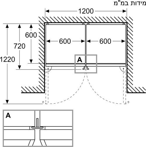 ��� ����� ��� (120 �"�) 640 ���� ������� ����� Bosch KGN36VXCT