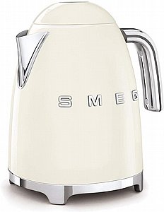 קומקום חשמלי בעיצוב רטרו בהשראת שנות ה 50 קרם Smeg KLF03 קומקום חשמלי בעיצוב רטרו בהשראת שנות ה 50 קרם Smeg KLF03