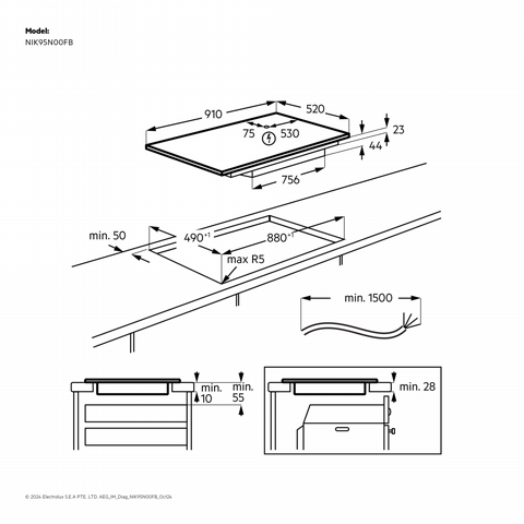 ������ ��������� 90 �"� AEG MaxiSense Pluse NIK95N00FB