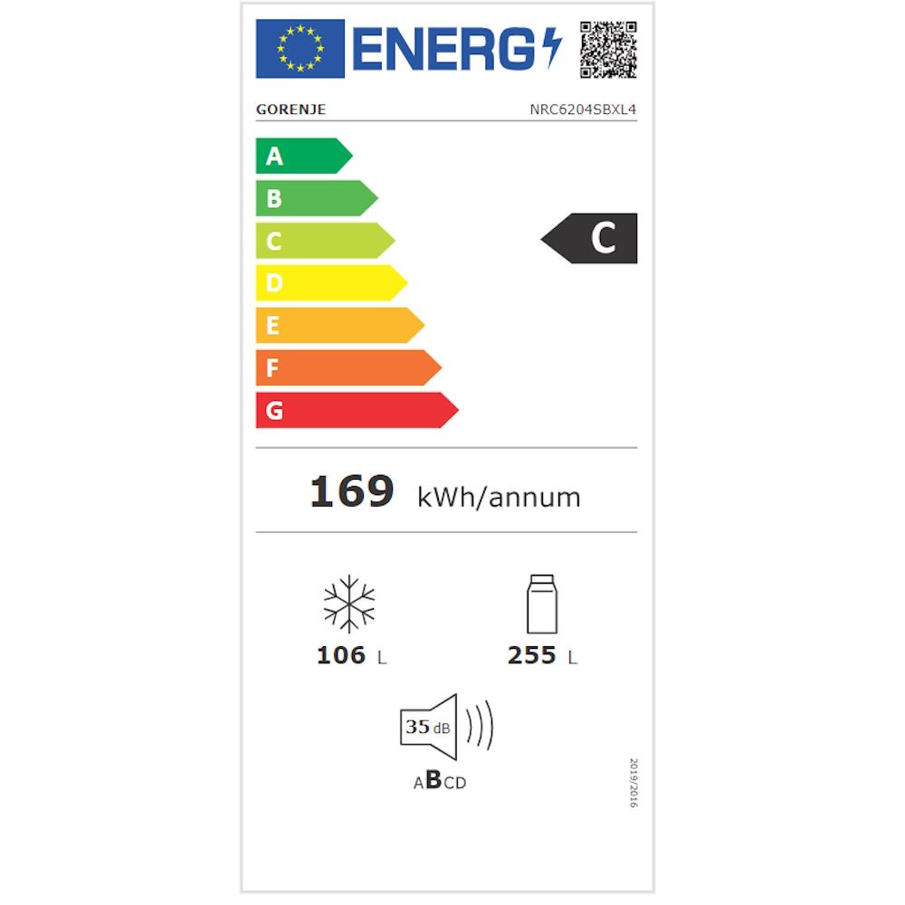 ���� ������� (60 �"� ���� 200 �"�) 360 ���� ������� ������ Gorenje NRC6204SBXL4 *����� ����*