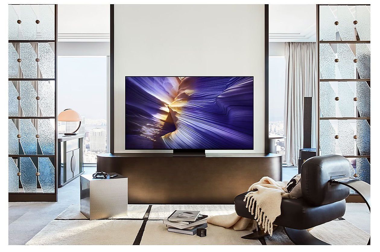 ������ 55 ���� Samsung QE55S90F OLED AI TV 4K