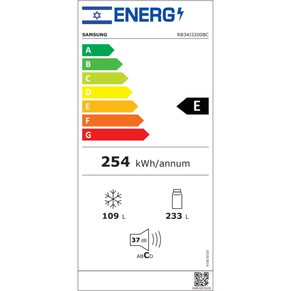 ���� ������ (60 �"�) ����� ����� ���� 342 ���� Samsung RB34J3200BC *�������� ��� ������*