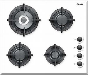 כיריים גז סאוטר 4 מוקדים זכוכית קריסטל לבנה Sauter SHG8010W כיריים גז סאוטר 4 מוקדים זכוכית קריסטל לבנה Sauter SHG8010W