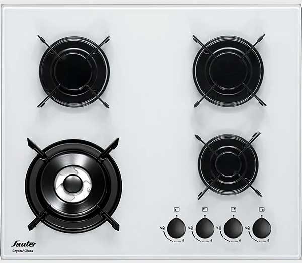 כיריים גז סאוטר 4 מוקדי חימום זכוכית לבנה Sauter SHG318W כיריים גז סאוטר 4 מוקדי חימום זכוכית לבנה Sauter SHG318W