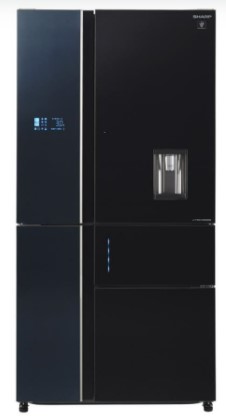 מקרר 5 דלתות שארפ 661 ליטר SJ-FSD910-BK זכוכית שחורה Sharp