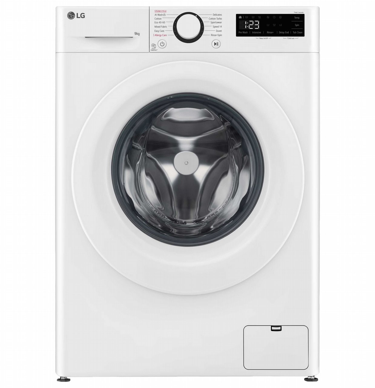 מכונת כביסה 9 ק"ג 1400 סל"ד LG WF9014WW AI DD מכונת כביסה 9 ק"ג 1400 סל"ד LG WF9014WW AI DD