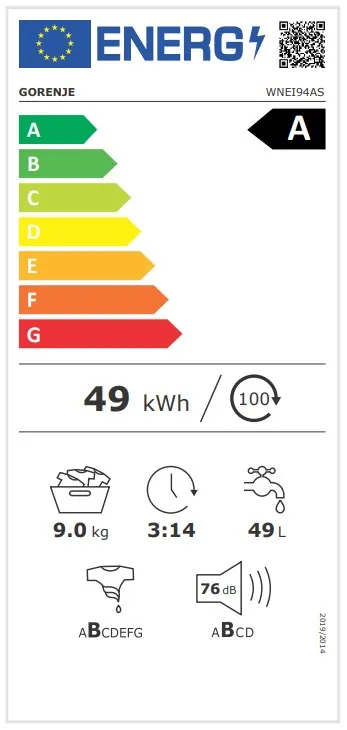 ����� ����� ��� ���� ������ ���� 9 �"� 1,400 ��"� WNEI94AS ������� Gorenje *����� ����*