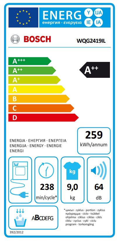 ����� ����� ��� 9 �"� (����� ���) Bosch WQG2419IL Heat Pump