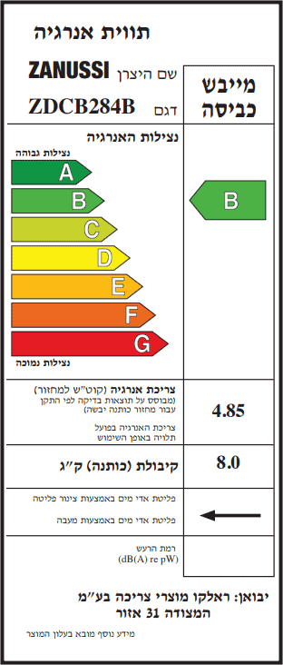 ����� ����� ����� (��������) 8 �"� Zanussi ZDCB284B