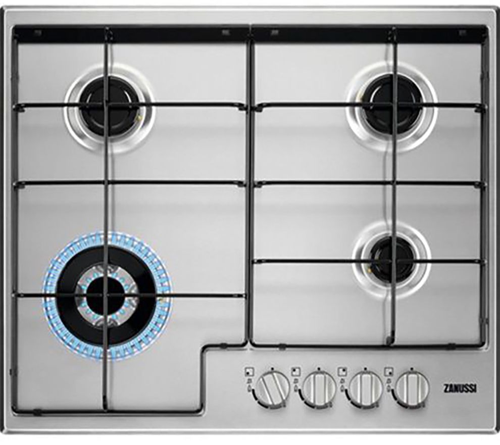 כיריים גז 4 להבות זנוסי Zanussi ZGH65424XS כיריים גז 4 להבות זנוסי Zanussi ZGH65424XS