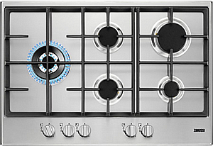 כיריים גז 5 להבות 75 ס"מ זנוסי Zanussi ZGH76534XS כיריים גז 5 להבות 75 ס"מ זנוסי Zanussi ZGH76534XS