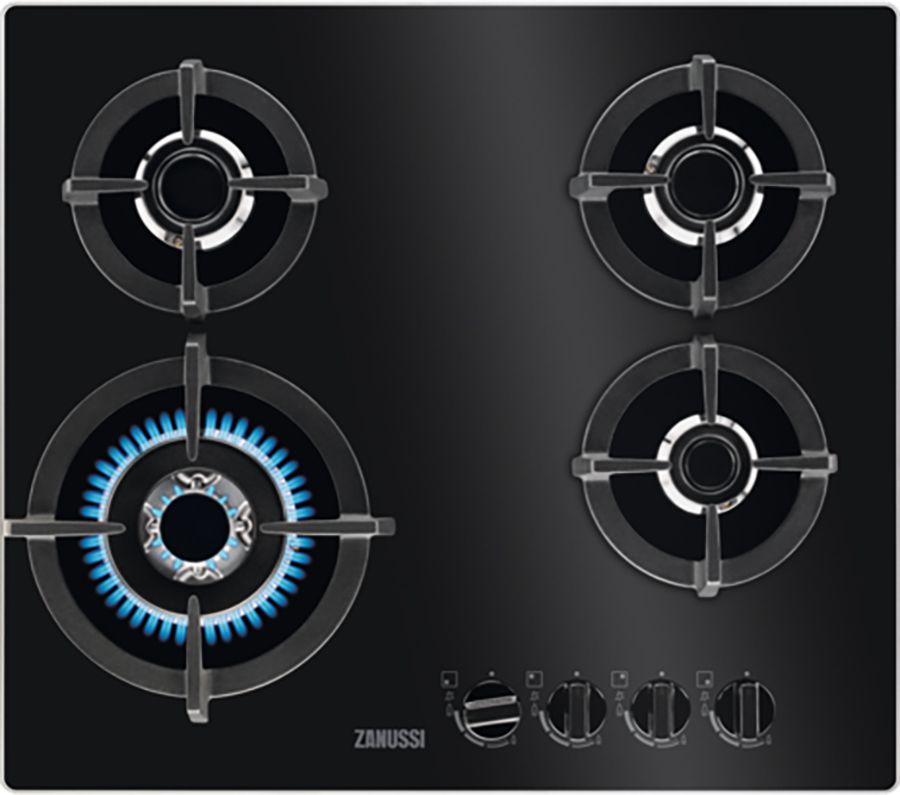 כיריים גז 4 להבות משטח זכוכית זנוסי Zanussi ZGO68420BA כיריים גז 4 להבות משטח זכוכית זנוסי Zanussi ZGO68420BA