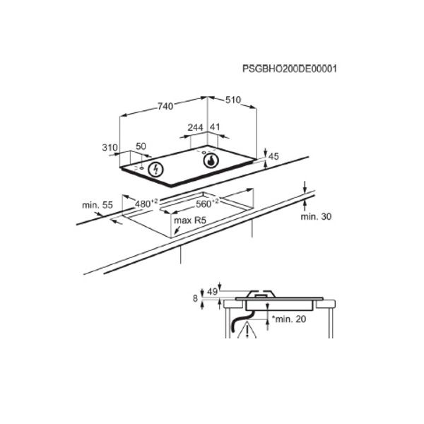 ������ �� 5 ����� ������ ����� Zanussi ZGO78530BA GOG 60 