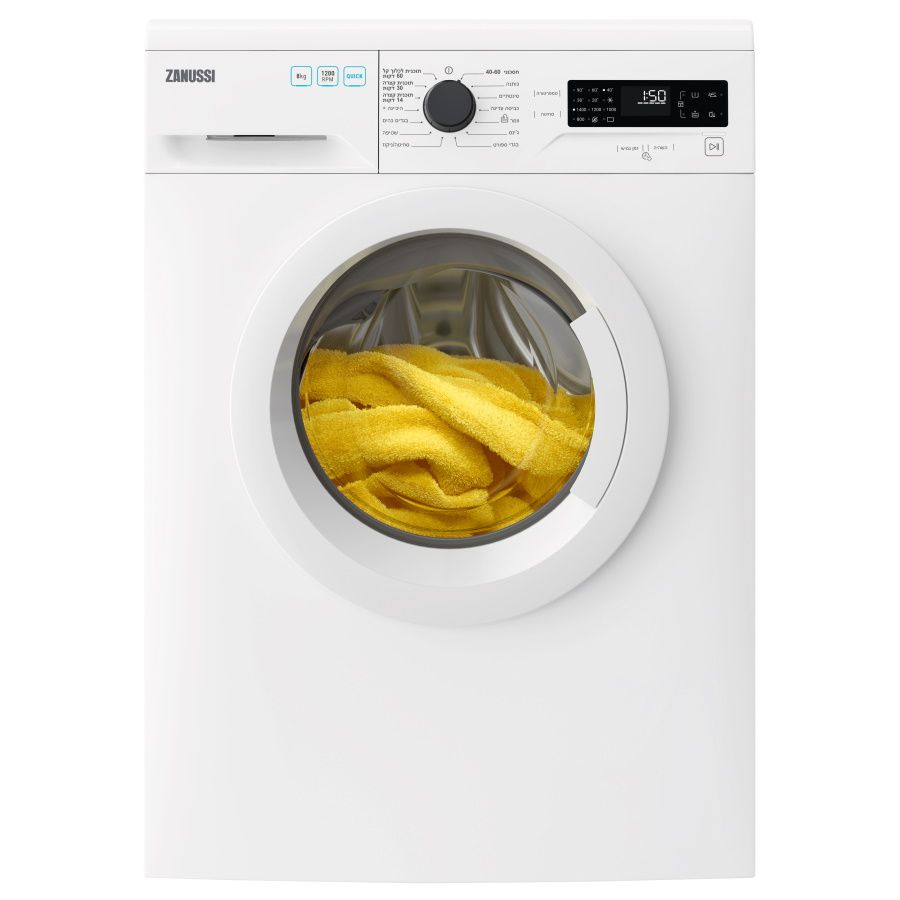 מכונת כביסה זנוסי 8 ק"ג 1400 סל"ד Zanussi ZWF825B3W מכונת כביסה זנוסי 8 ק"ג 1400 סל"ד Zanussi ZWF825B3W
