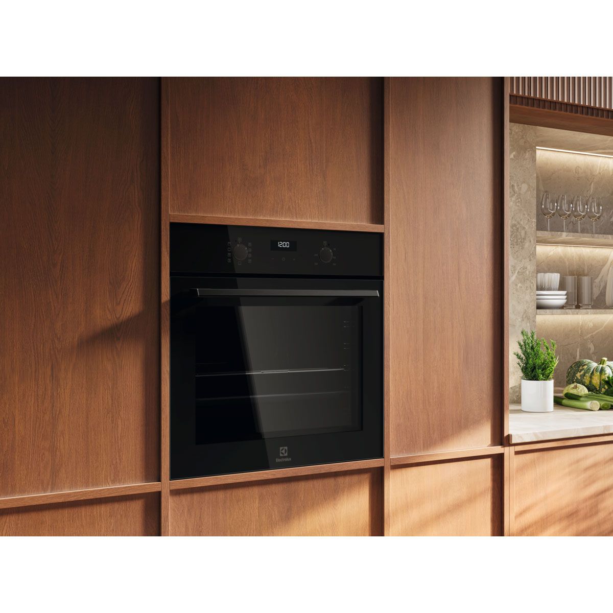 תנור בנוי אלקטרולוקס Electrolux EOP6401K תנור בנוי פירוליטי אלקטרולוקס שחור Electrolux EOP6401K
